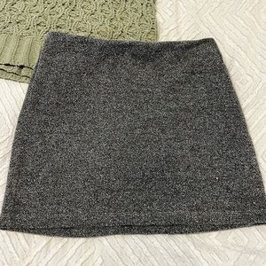 Grey and Black Mini Skirt